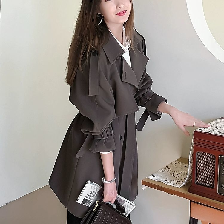 Street Fashion China Beautiful Girls - Brown Trench Women'S Fashionable Raincoat Beautiful