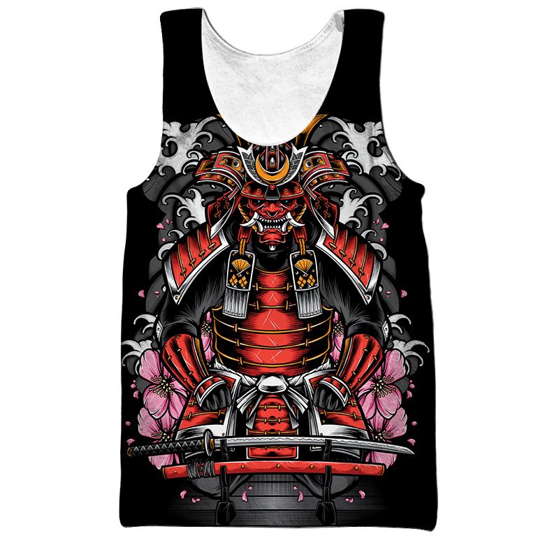 Street Fashion In Japanese - Retro Japanese Samurai Armor Mask Tattoo