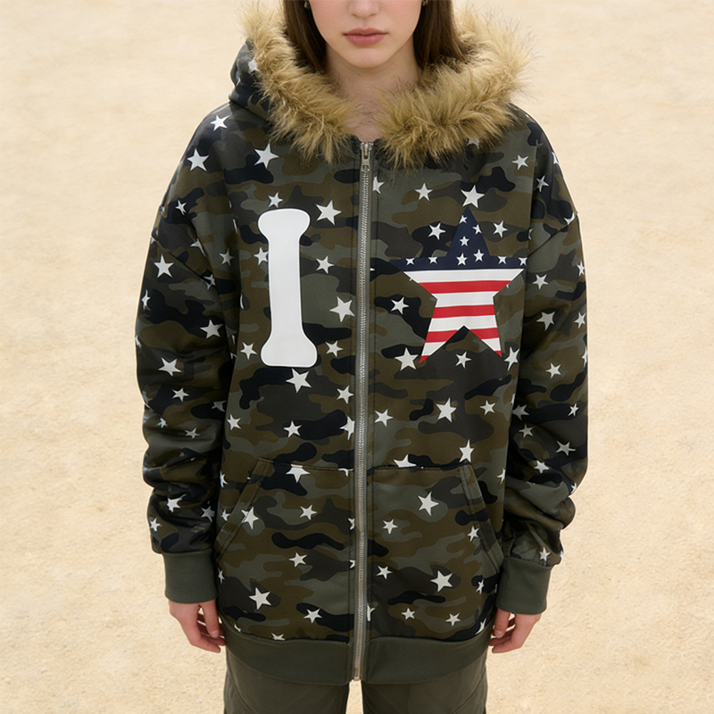 Street Fashion Zip Up Hoodie - Autumn and winter new y2k style