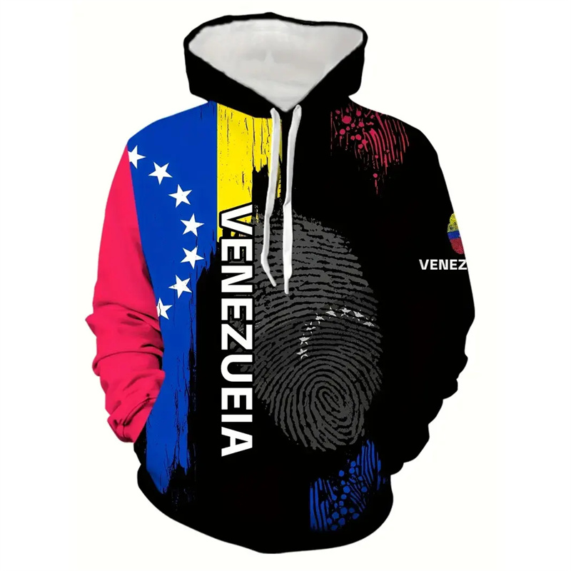 Street Fashion Brazil - Colombian Venezuela Flag Hoodies For Men