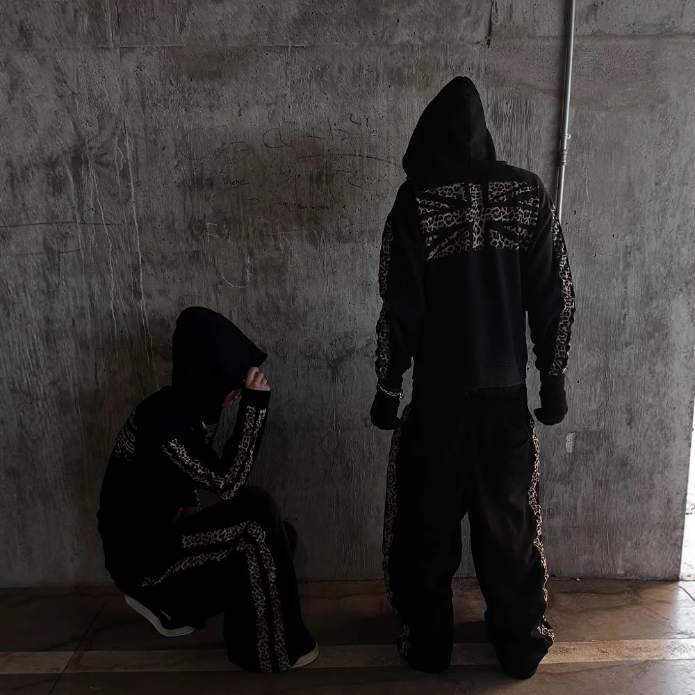 Street Fashion Zip Up Hoodie - 2026 Spring New Leopard Pattern Design