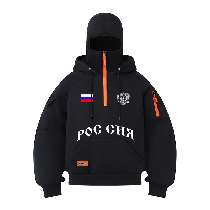 Street Fashion Russia - Men Multi-pocket Street Fashion Hoodie Russia