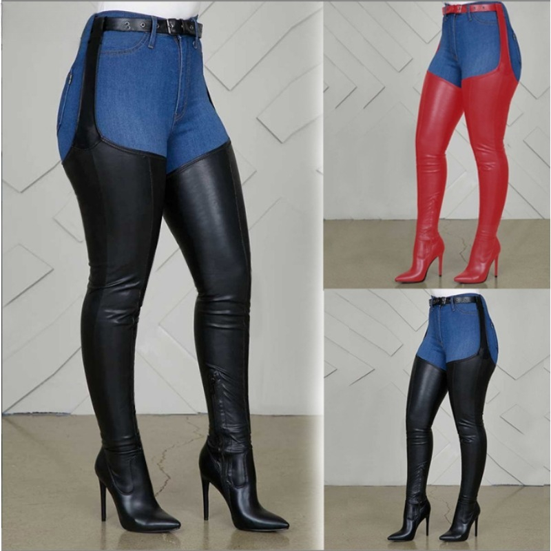 Street Fashion Rome 2025 - Black Thigh High Boots Big Size