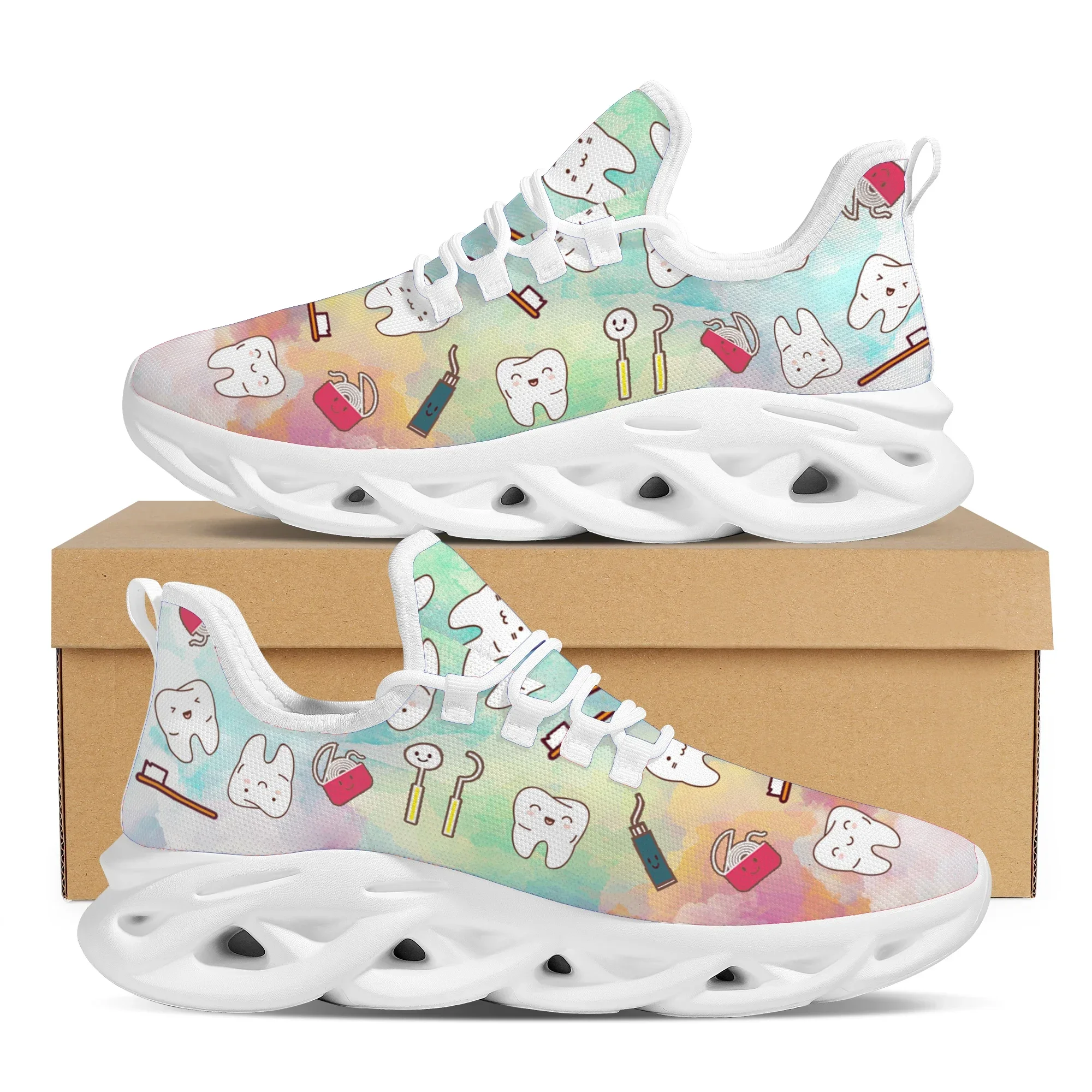 Street Fashion Trends - Dental Equipment Manga Print Ladies Flat