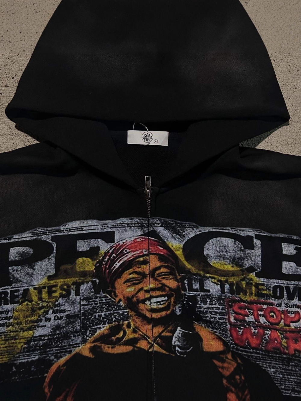 2026 new American hip-hop loos - Street Fashion Zip Up Hoodie 评论和价格