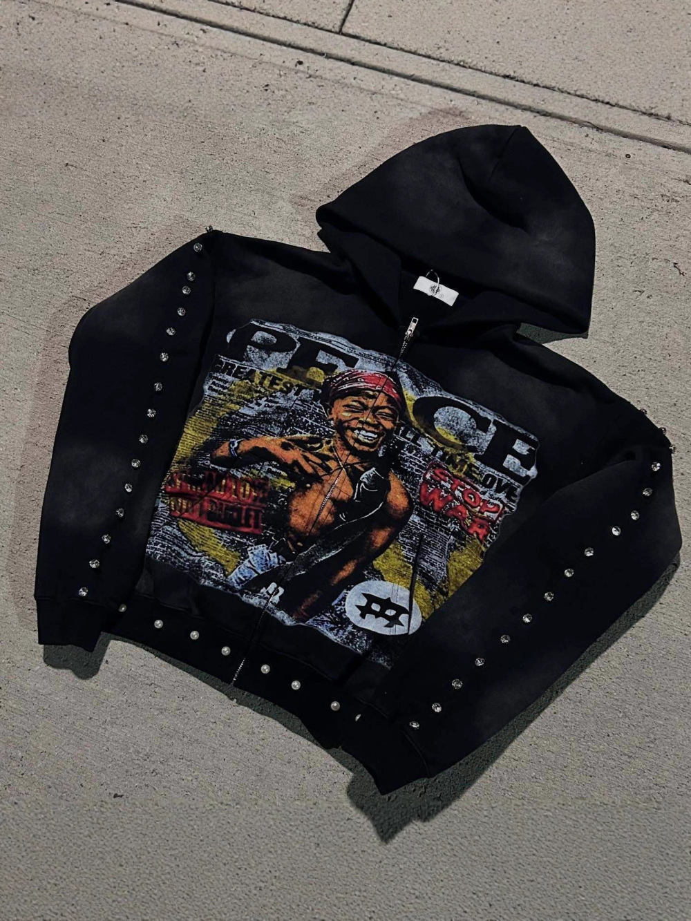 2026 new American hip-hop loos - Street Fashion Zip Up Hoodie 评论和价格