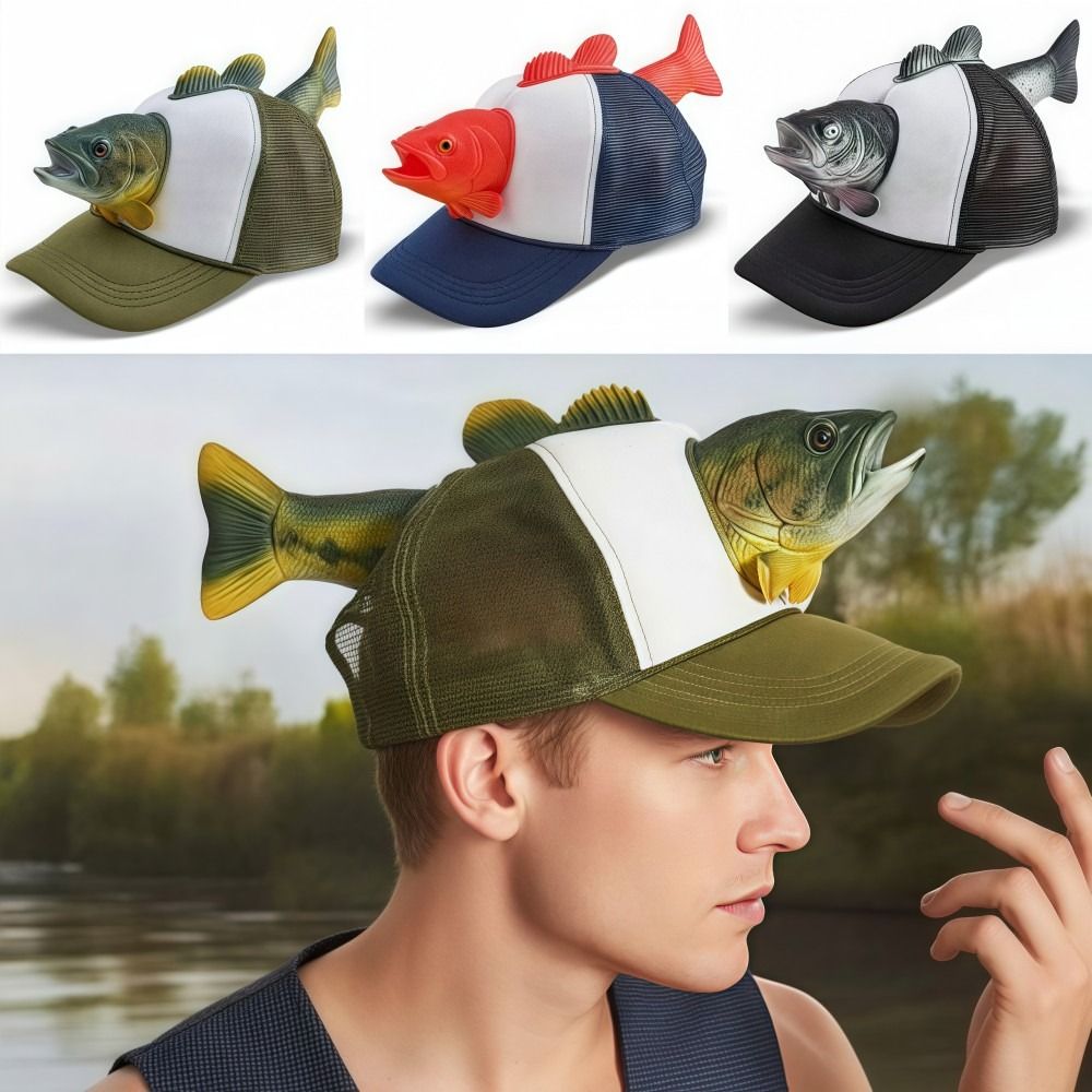 Funny 3D Fish Animal Trucker H - Baseball Cap Fitted 评论和价格