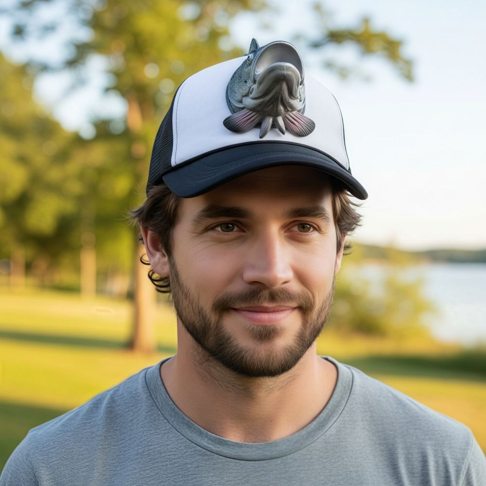 Funny 3D Fish Animal Trucker H - Baseball Cap Fitted 评论和价格