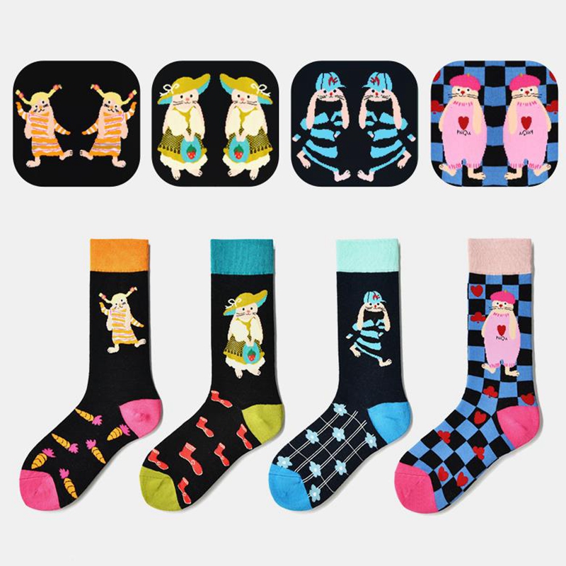 Women's Fashion Socks Cute Col - Street Fashion Youtube 评论和价格
