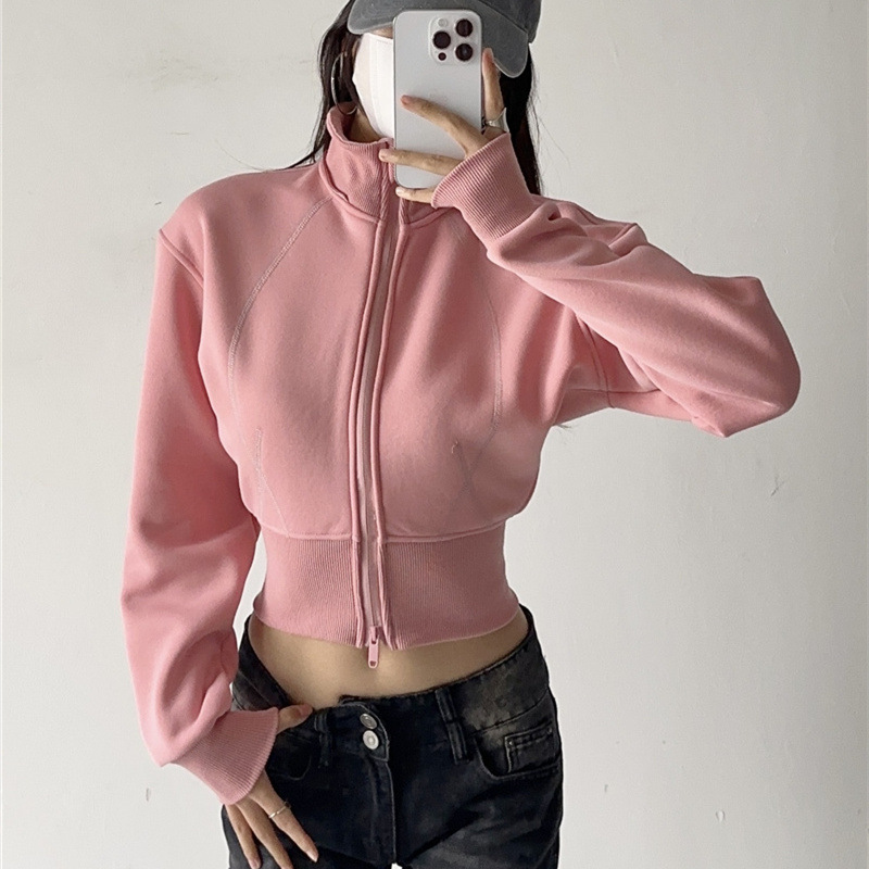 Women Crop Hoodie Sweatshirts  - Street Fashion Zip Up Hoodie 评论和价格