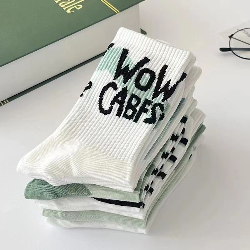 3/7 Pairs Women Striped Printe - Street Fashion Youtube 评论和价格