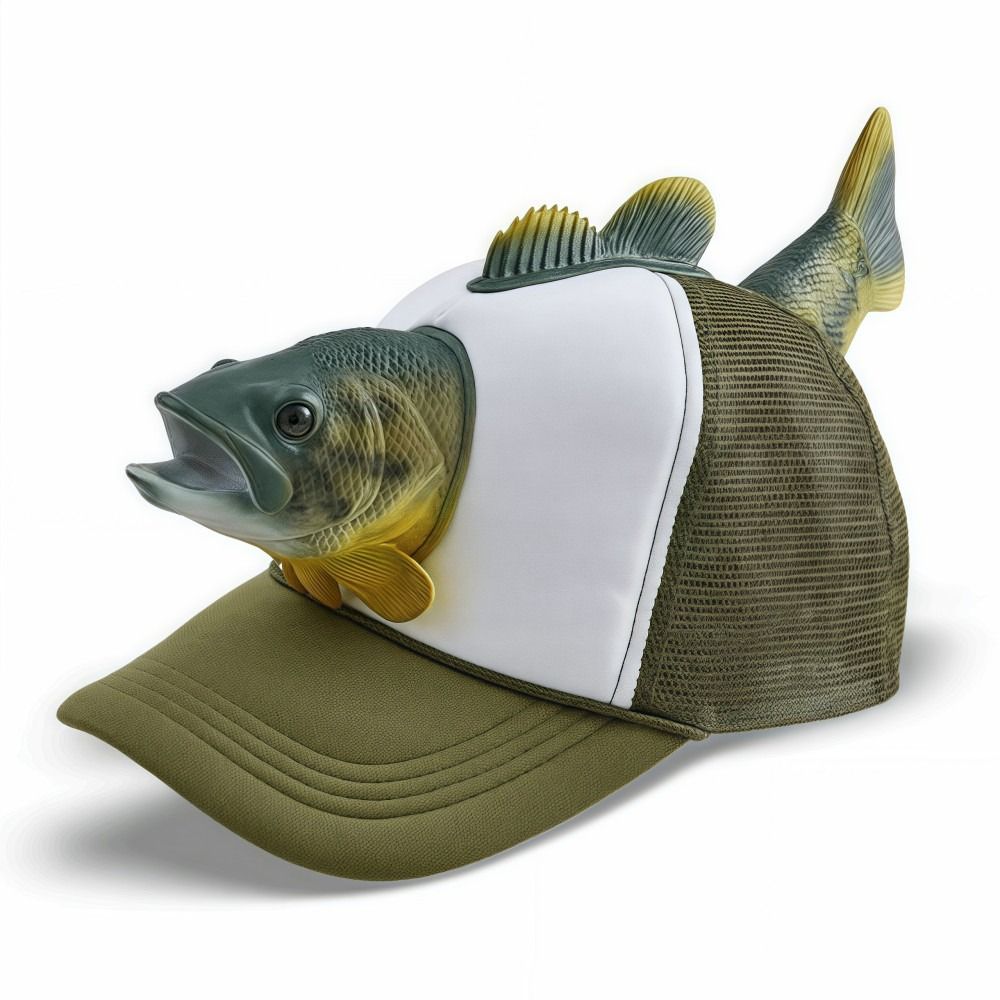 Funny 3D Fish Animal Trucker H - Baseball Cap Fitted 评论和价格