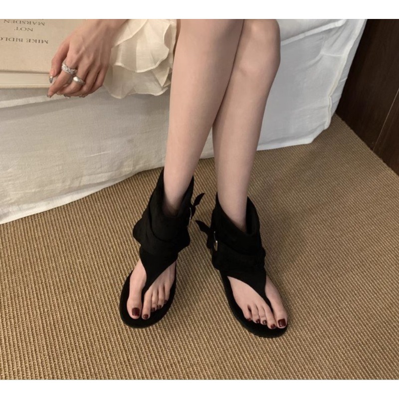 2025Spring Clip Toe Flats Sand - Street Fashion Trends 评论和价格