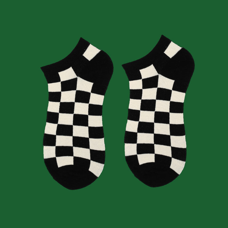 Women's Socks Black Checkerboa - Street Fashion Youtube 评论和价格