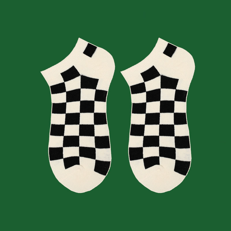 Women's Socks Black Checkerboa - Street Fashion Youtube 评论和价格