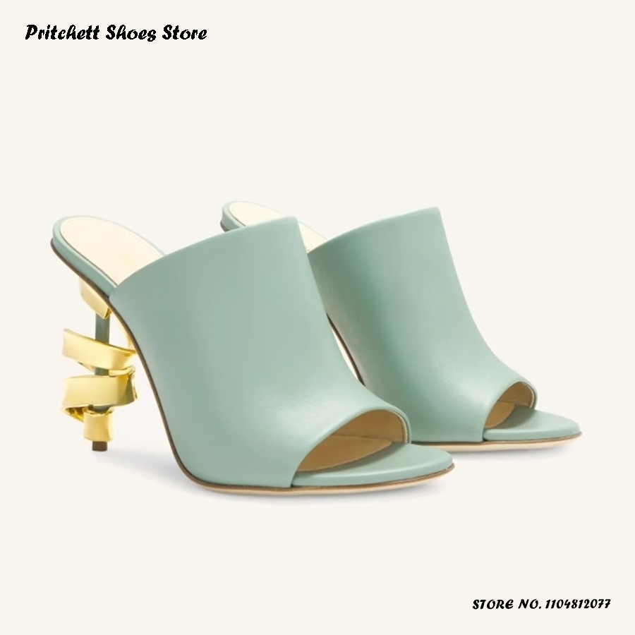 Women's Spiral High Heel Leath - Street Fashion Rome 2025 评论和价格
