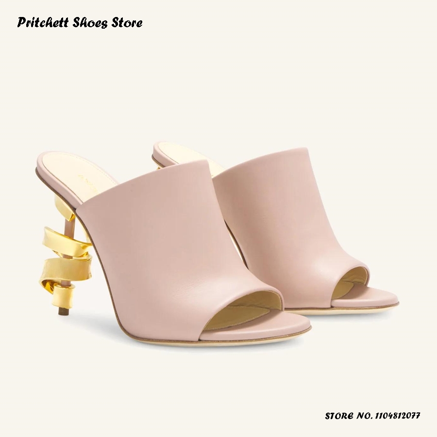 Women's Spiral High Heel Leath - Street Fashion Rome 2025 评论和价格