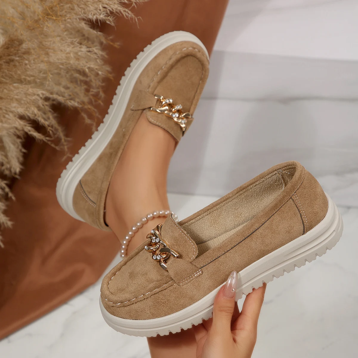 Women Flats Loafers 2025 New R - Street Fashion Rome 2025 评论和价格