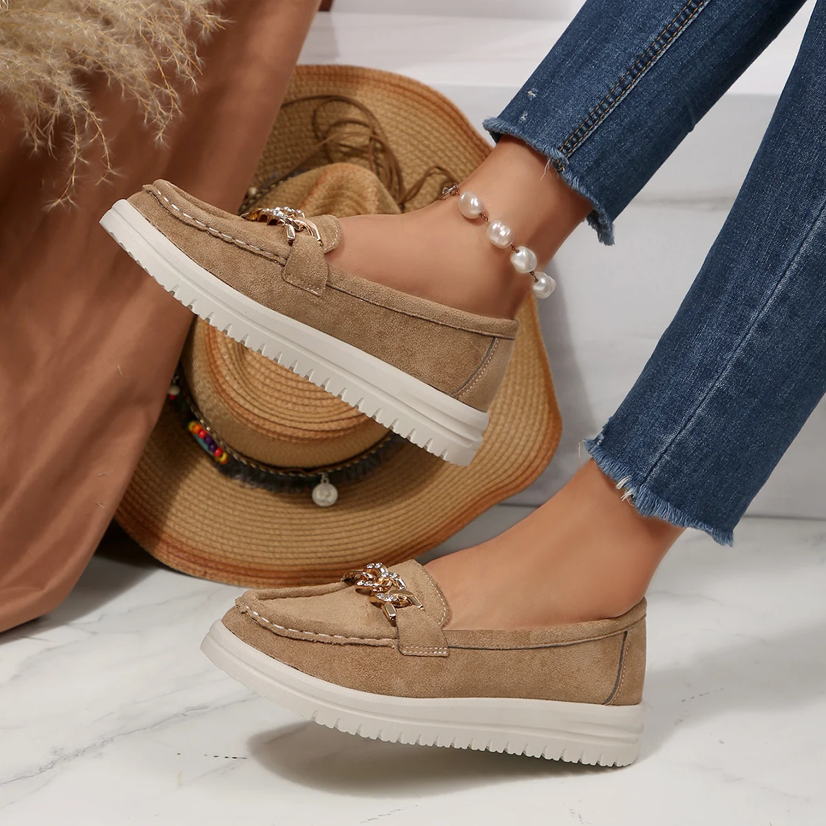 Women Flats Loafers 2025 New R - Street Fashion Rome 2025 评论和价格
