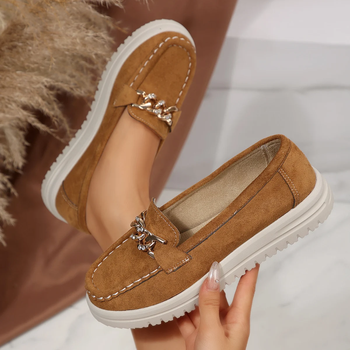 Women Flats Loafers 2025 New R - Street Fashion Rome 2025 评论和价格
