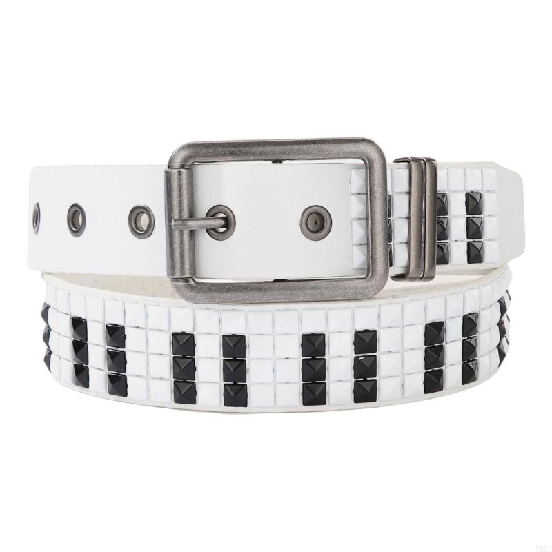 Piano Rivets Decorative Belt W - Street Fashion Reference 评论和价格