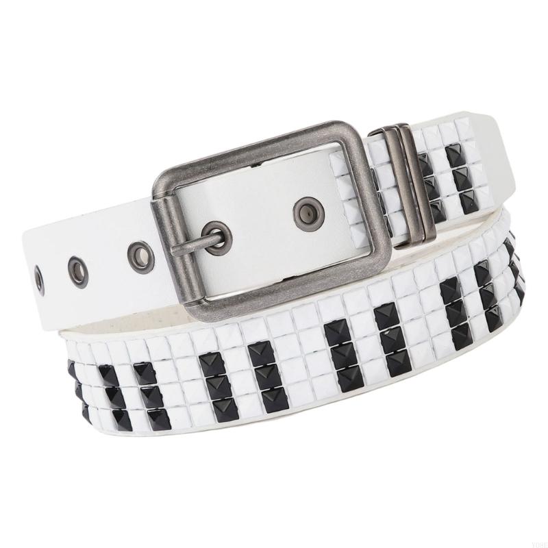 Piano Rivets Decorative Belt W - Street Fashion Reference 评论和价格