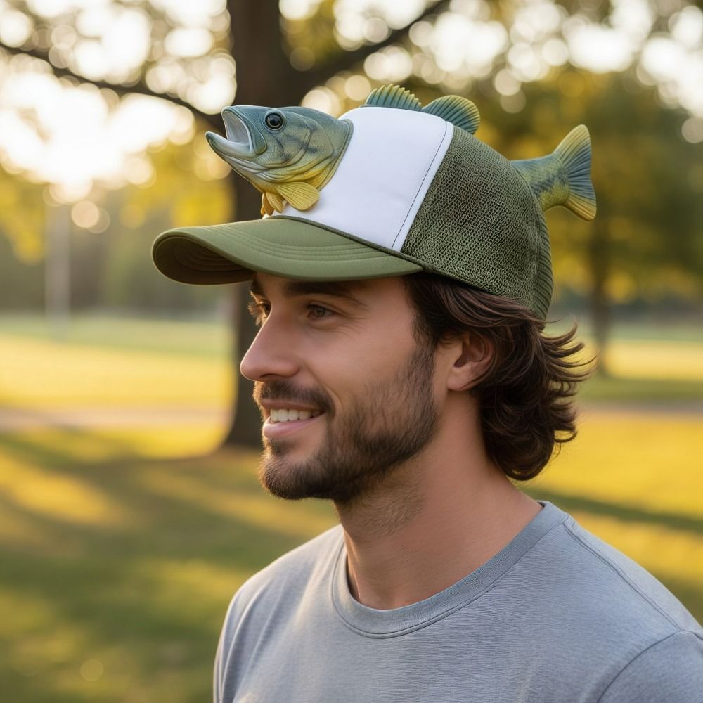 Funny 3D Fish Animal Trucker H - Baseball Cap Fitted 评论和价格