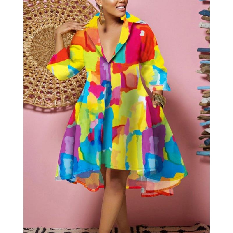 Fashionable Loose Printed Shir - Guangzhou Street Fashion 评论和价格