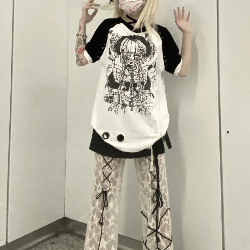 Y2k T Shirts Women Clothing St - Street Fashion In Japanese 评论和价格