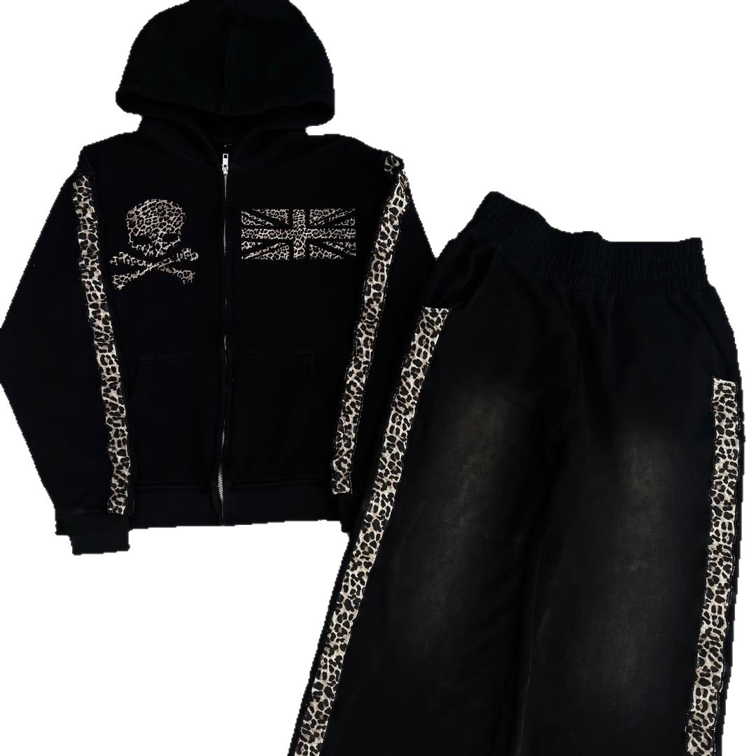 2026 Spring New Leopard Patter - Street Fashion Zip Up Hoodie 评论和价格