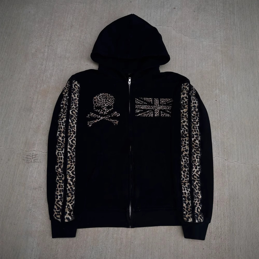 2026 Spring New Leopard Patter - Street Fashion Zip Up Hoodie 评论和价格