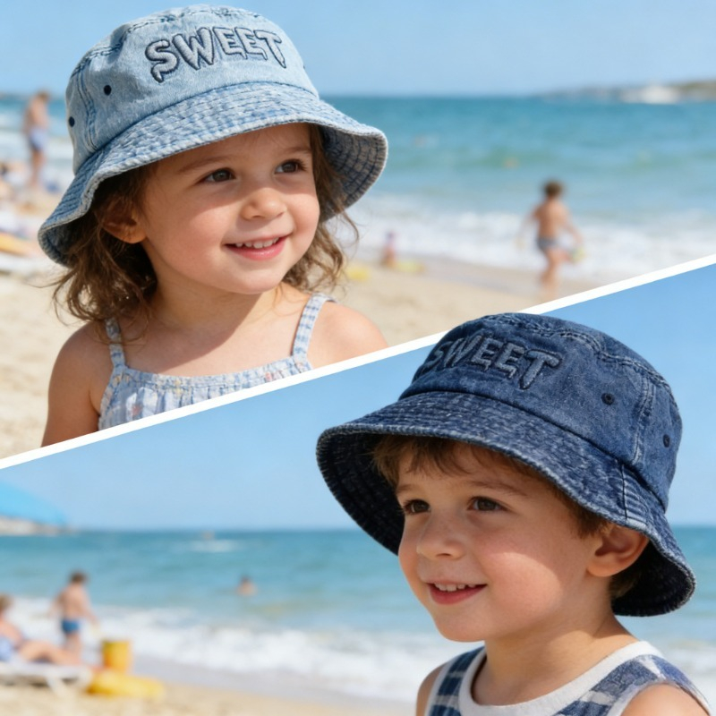 Japanese Retro Kids Bucket Hat - Street Fashion In Japanese 评论和价格