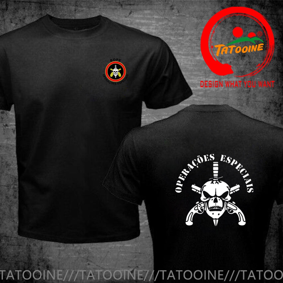 Funny Design BOPE Elite Death  - Street Fashion Brazil 评论和价格