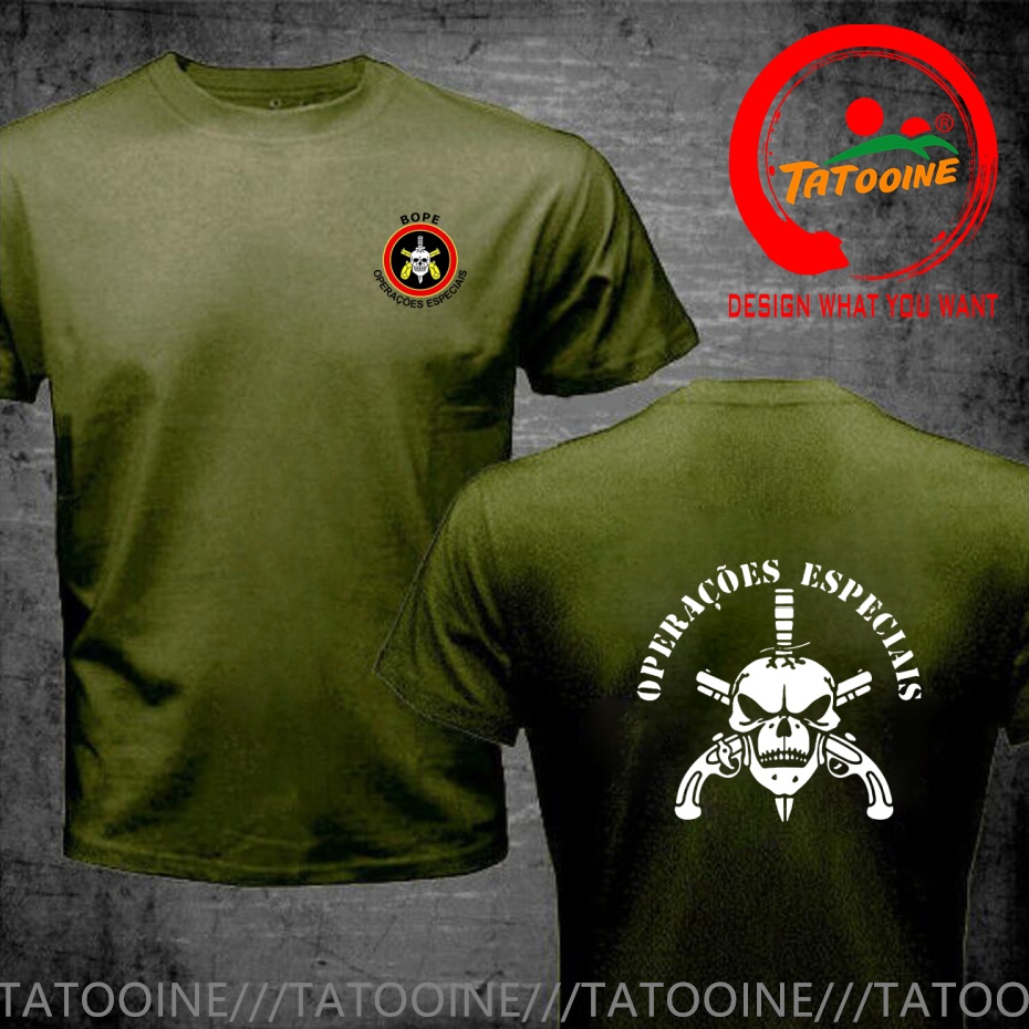 Funny Design BOPE Elite Death  - Street Fashion Brazil 评论和价格