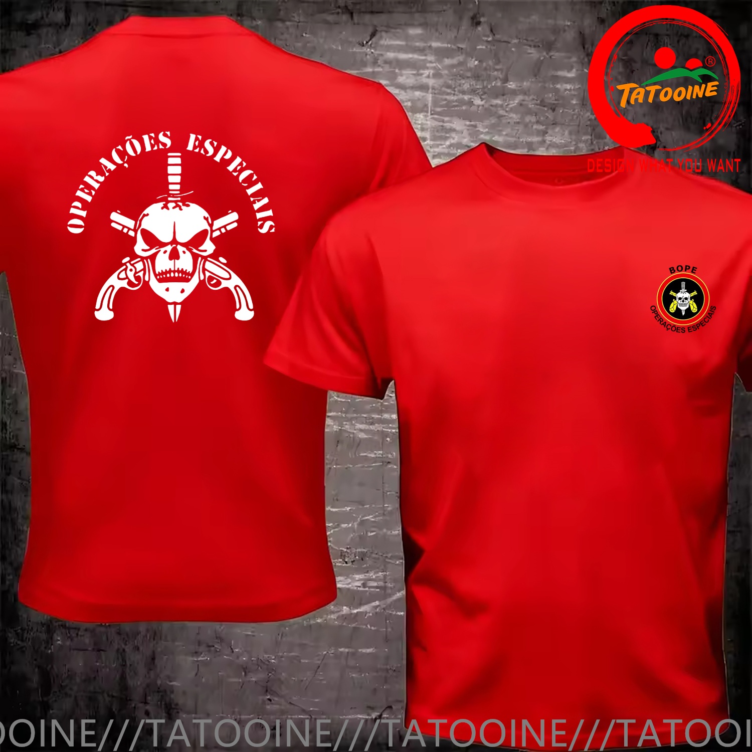 Funny Design BOPE Elite Death  - Street Fashion Brazil 评论和价格