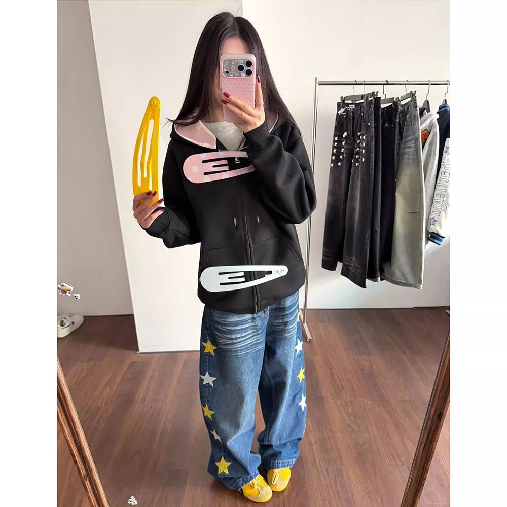 American Style Fashion Letter  - Street Fashion Zip Up Hoodie 评论和价格