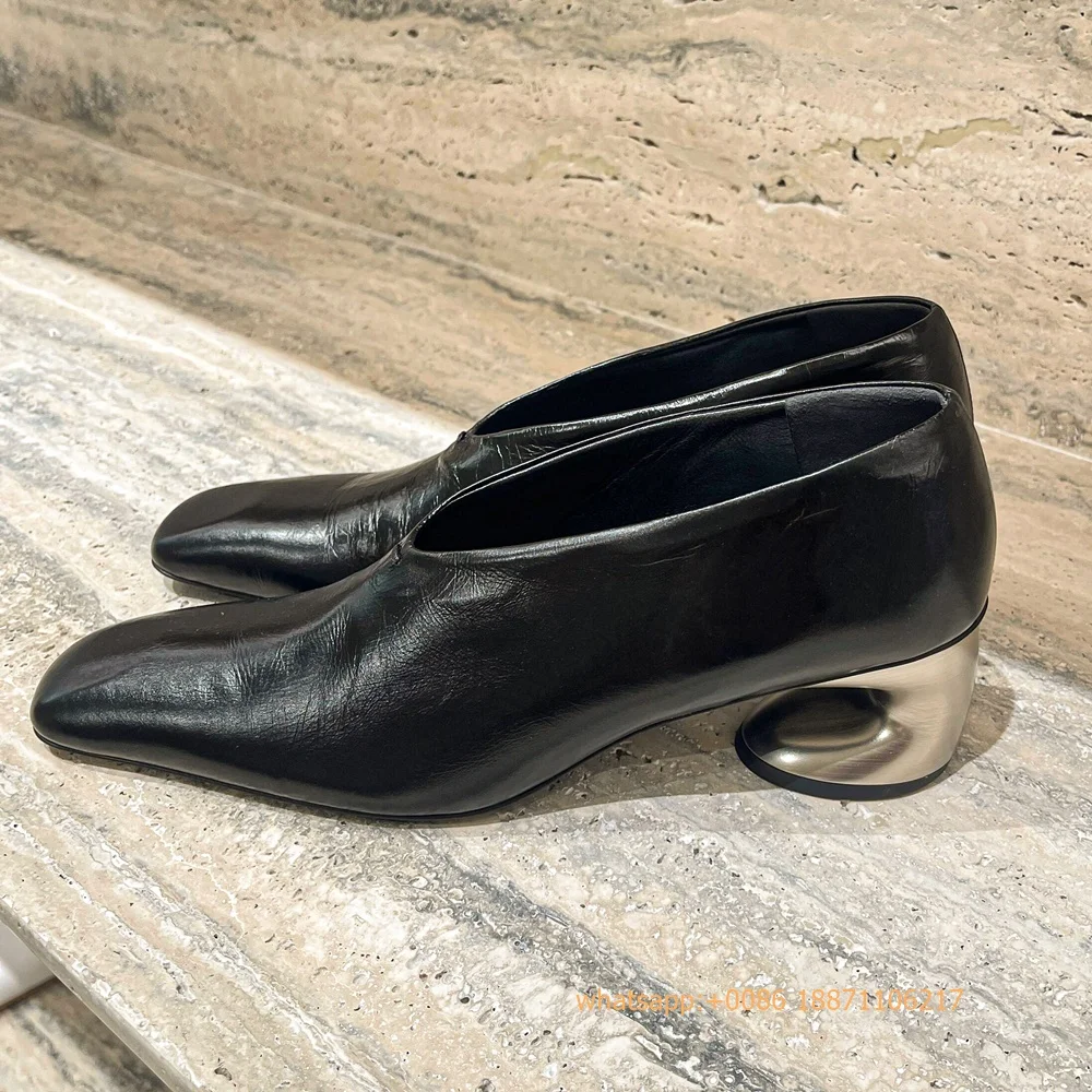 Genuine Leather Weird Heel Wom - Street Fashion Rome 2025 评论和价格