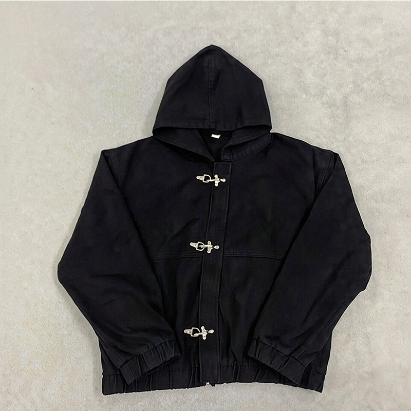 New Fashion Jacket Retro Ameri - Street Fashion Zip Up Hoodie 评论和价格