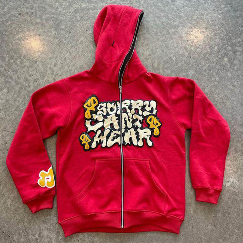 American Retro Star and Letter - Street Fashion Zip Up Hoodie 评论和价格