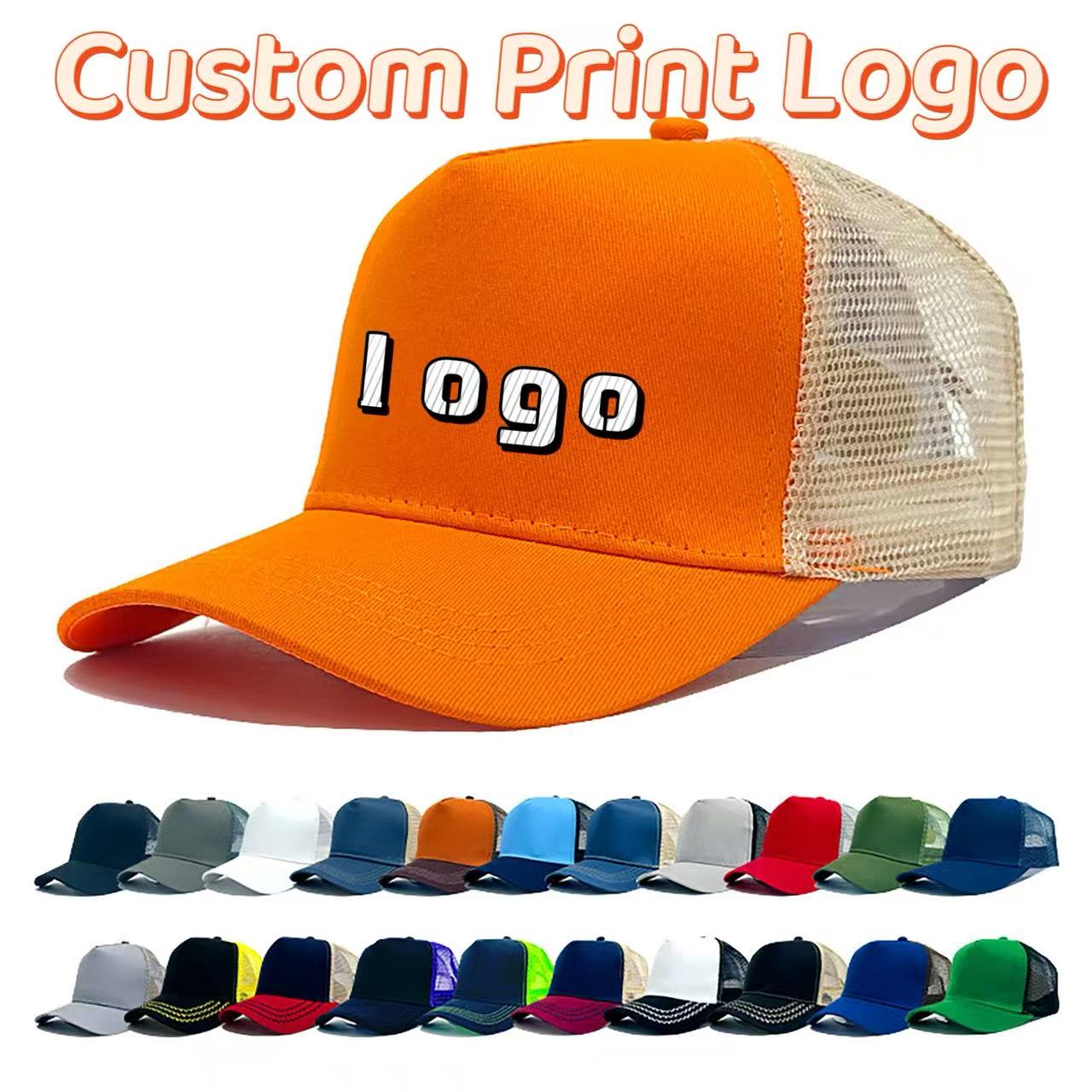 Customized Printed Logo Solid  - Baseball Cap Fitted 评论和价格