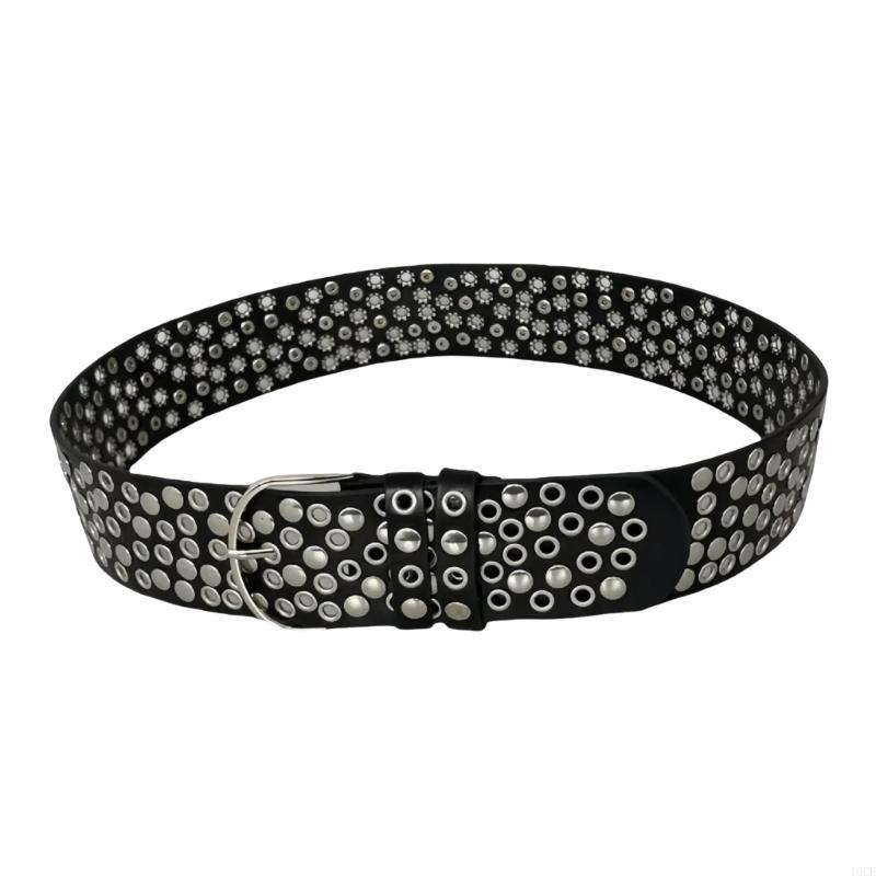 Punk Rivet Studded Belt with F - Street Fashion Reference 评论和价格
