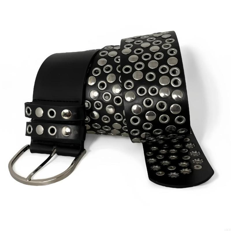 Punk Rivet Studded Belt with F - Street Fashion Reference 评论和价格
