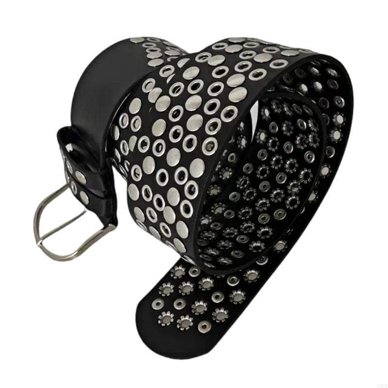 Punk Rivet Studded Belt with F - Street Fashion Reference 评论和价格