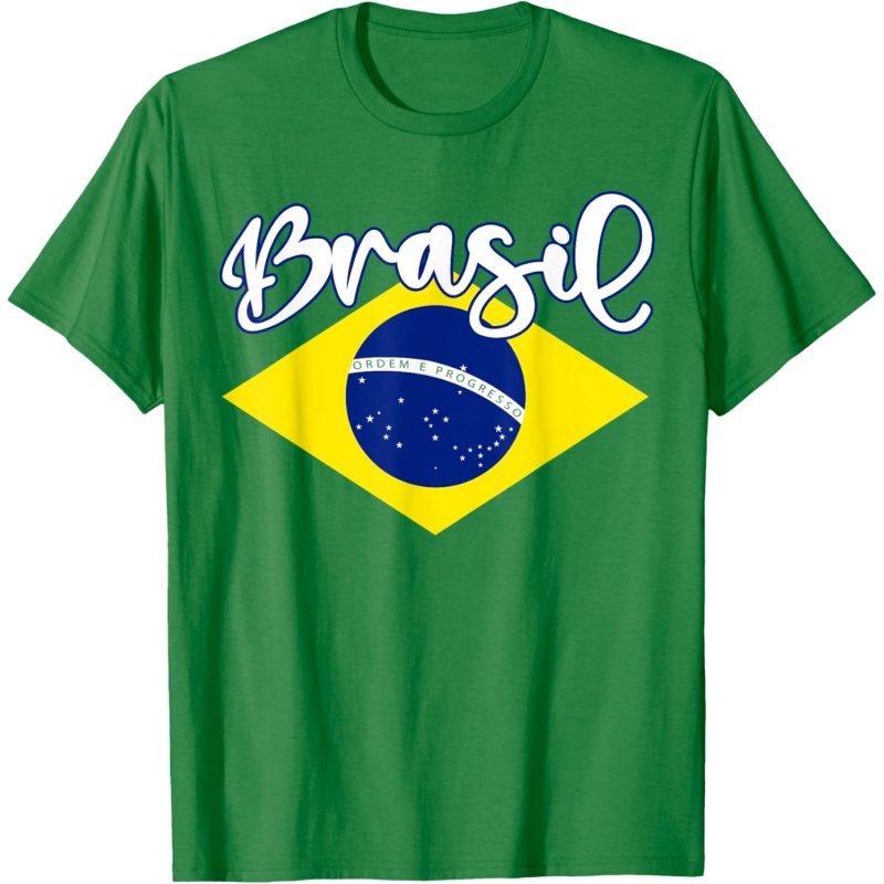 3D Printed Brazil Music T-Shir - Street Fashion Brazil 评论和价格