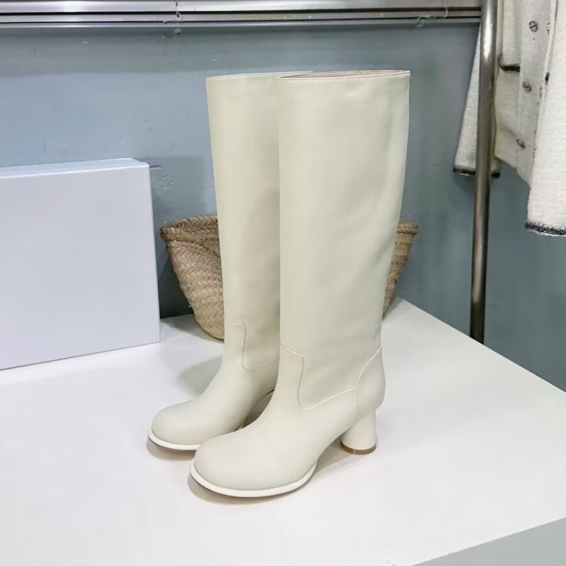 Genuine Leather Stretch Boots  - Street Fashion Rome 2025 评论和价格