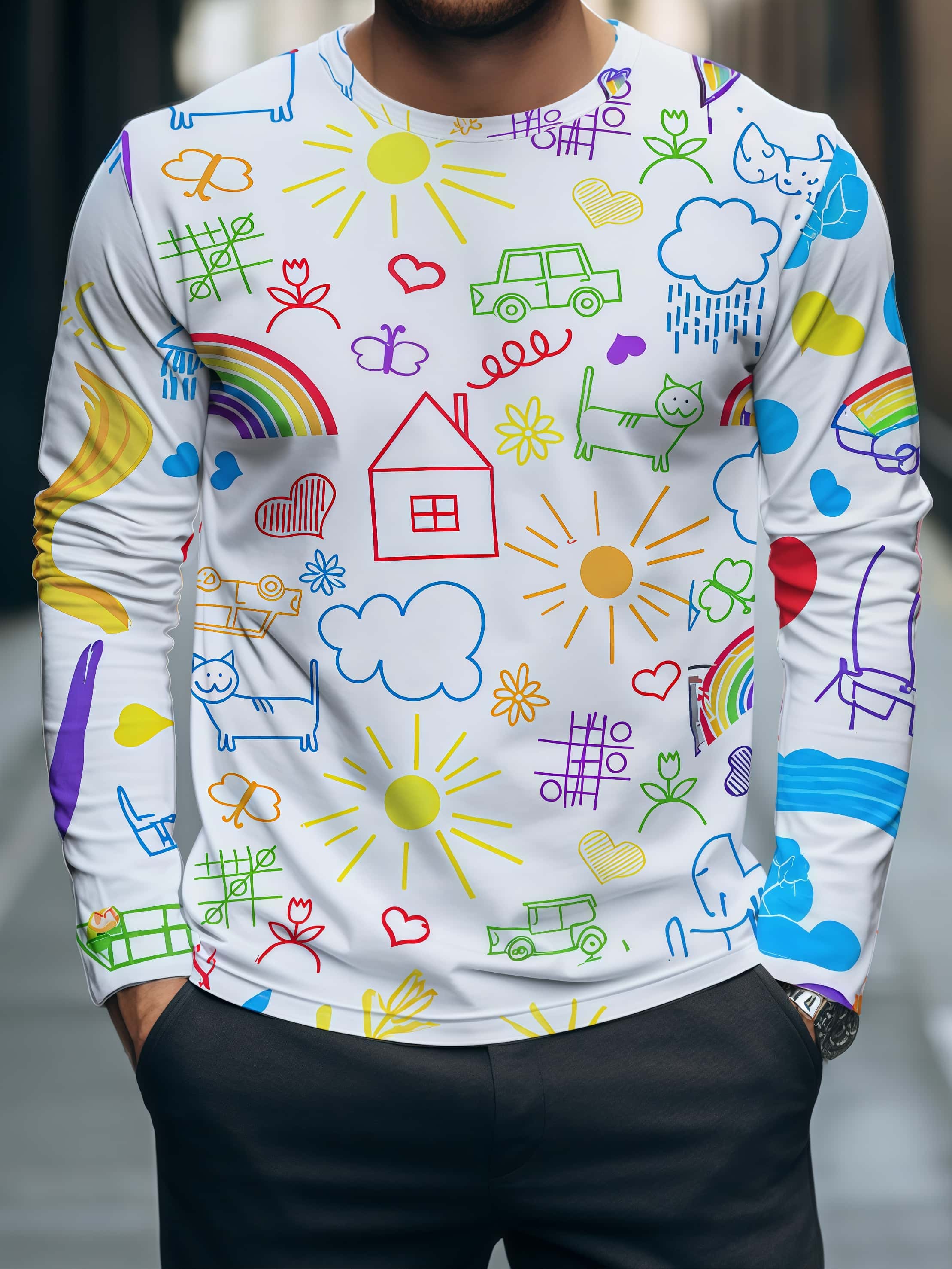 2026 New Dopamine Color Graffi - Street Fashion Trends 评论和价格