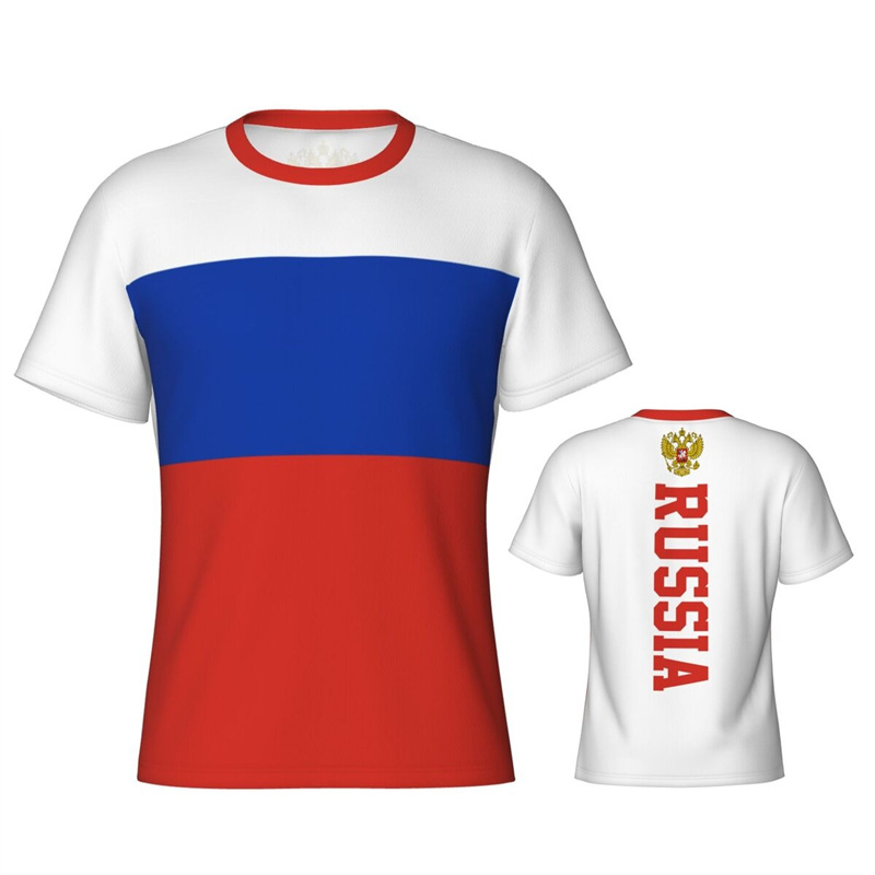Russian Flag 3D Print T-shirt  - Street Fashion Russia 评论和价格