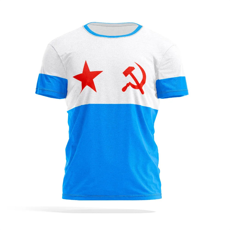 Russian Flag 3D Print T-shirt  - Street Fashion Russia 评论和价格