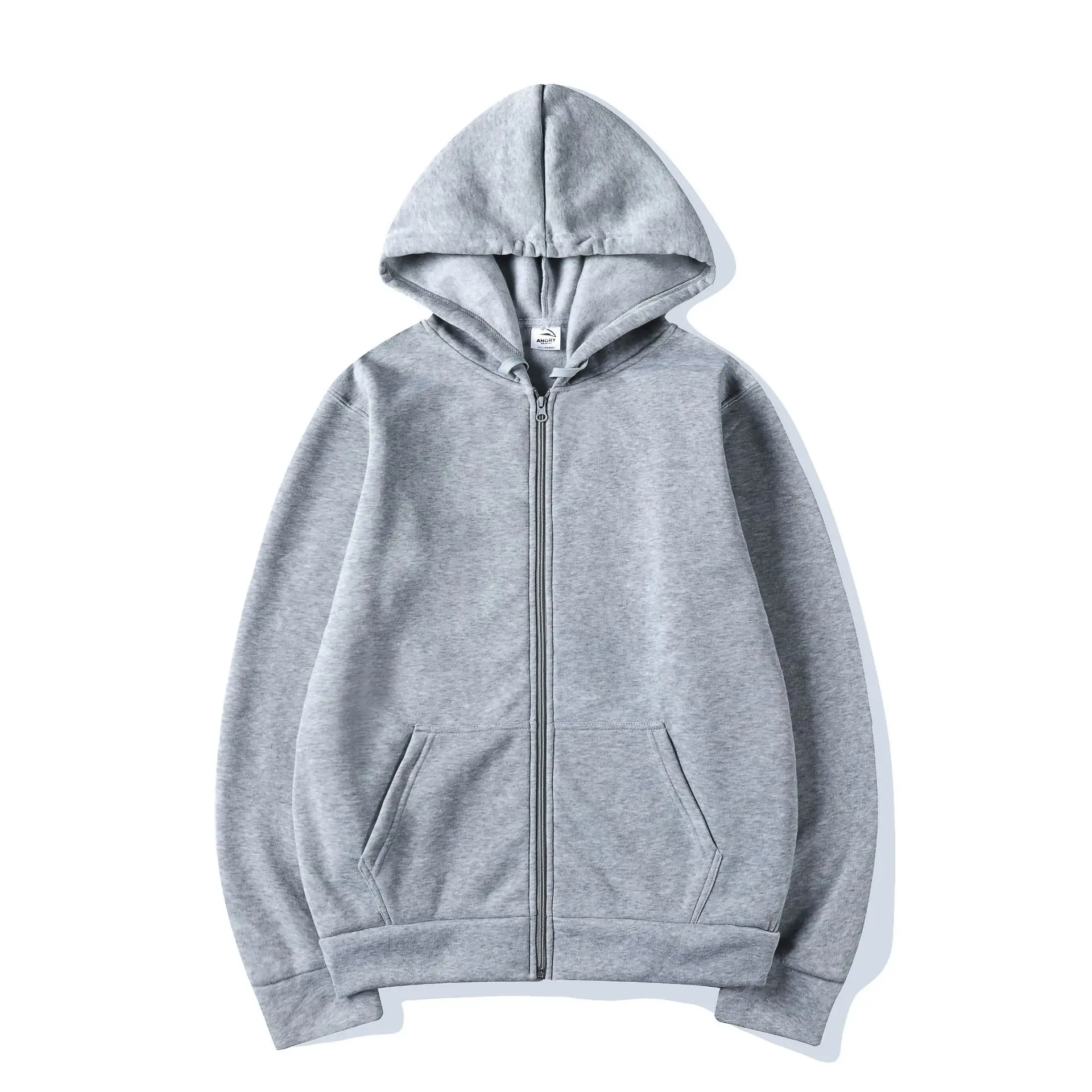 High Street Hoodie Men Solid C - Street Fashion Zip Up Hoodie 评论和价格