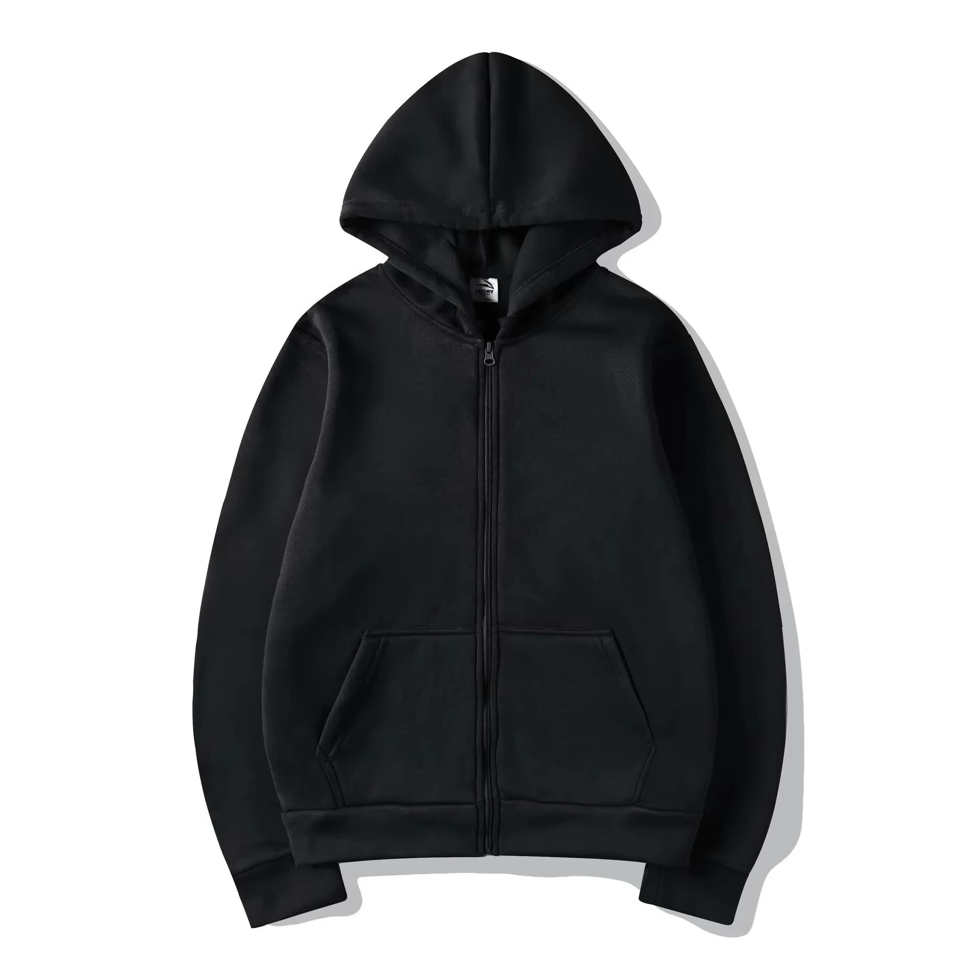 High Street Hoodie Men Solid C - Street Fashion Zip Up Hoodie 评论和价格